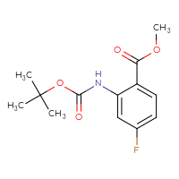 Chemical structure of methyl 2-{[(tert-butoxy)carbonyl]amino}-4-fluorobenzoate - CSSB00012224050