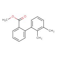 Chemical structure of methyl 2',3'-dimethyl-[1,1'-biphenyl]-2-carboxylate - CSSB00160506588