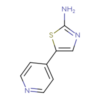 Chemical structure of 5-(pyridin-4-yl)-1,3-thiazol-2-amine - CSSB00011410174