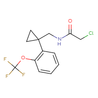 Chemical structure of 2-chloro-N-({1-[2-(trifluoromethoxy)phenyl]cyclopropyl}methyl)acetamide - CSSB21332118836