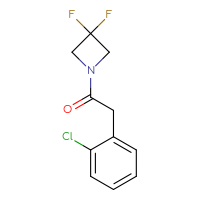 Chemical structure of 2-(2-chlorophenyl)-1-(3,3-difluoroazetidin-1-yl)ethan-1-one - CSSB01994501963
