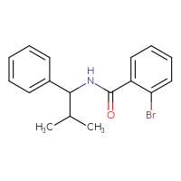 Chemical structure of 2-bromo-N-(2-methyl-1-phenylpropyl)benzamide - CSSB00045421025