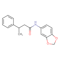 Chemical structure of N-(2H-1,3-benzodioxol-5-yl)-3-phenylbutanamide - CSSB00026297895