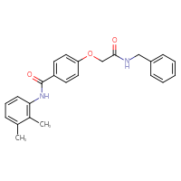 Chemical structure of 4-[(benzylcarbamoyl)methoxy]-N-(2,3-dimethylphenyl)benzamide - CSSB00121605734