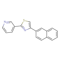 Chemical structure of 3-[4-(naphthalen-2-yl)-1,3-thiazol-2-yl]pyridine - CSSB00000681164