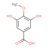 Chemical structure of 3,5-dihydroxy-4-methoxybenzoic acid - CSSB00000073573