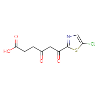 Chemical structure of 6-(5-chloro-1,3-thiazol-2-yl)-4,6-dioxohexanoic acid - CSSB21432513918