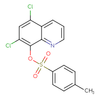 Chemical structure of 5,7-dichloroquinolin-8-yl 4-methylbenzene-1-sulfonate - CSSB00010732987