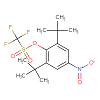 Chemical structure of 2,6-di-tert-butyl-4-nitrophenyl trifluoromethanesulfonate - CSSB21009230861