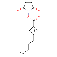 Chemical structure of 2,5-dioxopyrrolidin-1-yl 3-butylbicyclo[1.1.1]pentane-1-carboxylate - CSSB06433121787