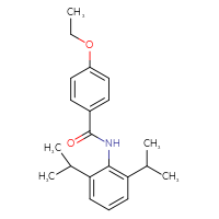 Chemical structure of N-[2,6-bis(propan-2-yl)phenyl]-4-ethoxybenzamide - CSSB00046129356