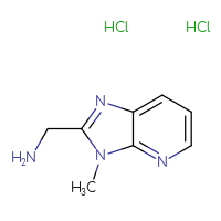Chemical structure of 1-{3-methyl-3H-imidazo[4,5-b]pyridin-2-yl}methanamine dihydrochloride - CSSB00000702057