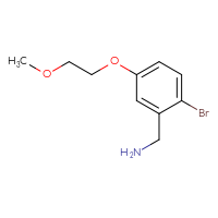 Chemical structure of 1-[2-bromo-5-(2-methoxyethoxy)phenyl]methanamine - CSSB00012945789