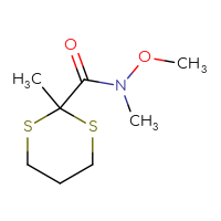 Chemical structure of N-methoxy-N,2-dimethyl-1,3-dithiane-2-carboxamide - CSSB06956856258