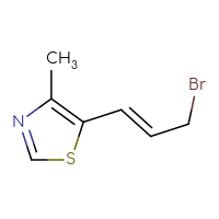 Chemical structure of 5-[(1E)-3-bromoprop-1-en-1-yl]-4-methyl-1,3-thiazole - CSSB00135452079