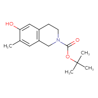 Chemical structure of tert-butyl 6-hydroxy-7-methyl-1,2,3,4-tetrahydroisoquinoline-2-carboxylate - CSSB00161001279