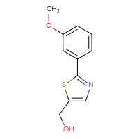 Chemical structure of [2-(3-methoxyphenyl)-1,3-thiazol-5-yl]methanol - CSSB00012306646
