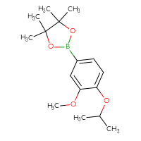 Chemical structure of 2-[3-methoxy-4-(propan-2-yloxy)phenyl]-4,4,5,5-tetramethyl-1,3,2-dioxaborolane - CSSB00021008382