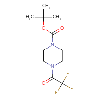 Chemical structure of tert-butyl 4-(2,2,2-trifluoroacetyl)piperazine-1-carboxylate - CSSB00000058395