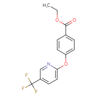 Chemical structure of ethyl 4-{[5-(trifluoromethyl)pyridin-2-yl]oxy}benzoate - CSSB00020612099