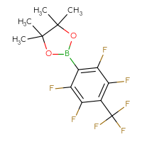 Chemical structure of 4,4,5,5-tetramethyl-2-[2,3,5,6-tetrafluoro-4-(trifluoromethyl)phenyl]-1,3,2-dioxaborolane - CSSB00020603214
