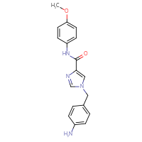 Chemical structure of 1-[(4-aminophenyl)methyl]-N-(4-methoxyphenyl)-1H-imidazole-4-carboxamide - CSSB00025683158