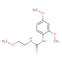 Chemical structure of 1-(2,4-dimethoxyphenyl)-3-(2-methoxyethyl)thiourea - CSSB00000485940