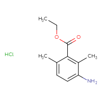 Chemical structure of ethyl 3-amino-2,6-dimethylbenzoate hydrochloride - CSSB20963517206