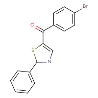 Chemical structure of 5-(4-bromobenzoyl)-2-phenyl-1,3-thiazole - CSSB00025728861
