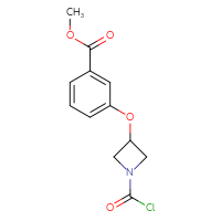 Chemical structure of methyl 3-{[1-(carbonochloridoyl)azetidin-3-yl]oxy}benzoate - CSSB21224773048