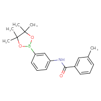 Chemical structure of 3-methyl-N-[3-(4,4,5,5-tetramethyl-1,3,2-dioxaborolan-2-yl)phenyl]benzamide - CSSB00019898377