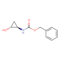 Chemical structure of benzyl N-[(1R,2R)-2-hydroxycyclopropyl]carbamate - CSSB00161113707