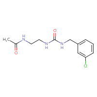 Chemical structure of N-[2-({[(3-chlorophenyl)methyl]carbamoyl}amino)ethyl]acetamide - CSSB00103859774
