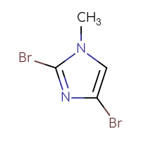 Chemical structure of 2,4-dibromo-1-methyl-1H-imidazole - CSSB00009816810