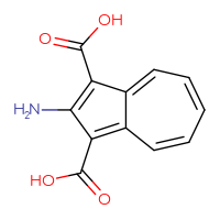 Chemical structure of 2-aminoazulene-1,3-dicarboxylic acid - CSSB06630657759