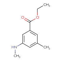 Chemical structure of ethyl 3-methyl-5-(methylamino)benzoate - CSSB03552203802