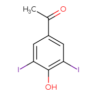 Chemical structure of 1-(4-hydroxy-3,5-diiodophenyl)ethan-1-one - CSSB00000028188