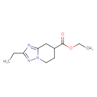 Chemical structure of ethyl 2-ethyl-5H,6H,7H,8H-[1,2,4]triazolo[1,5-a]pyridine-7-carboxylate - CSSB00031871355