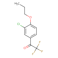 Chemical structure of 1-(3-chloro-4-propoxyphenyl)-2,2,2-trifluoroethan-1-one - CSSB00103157412