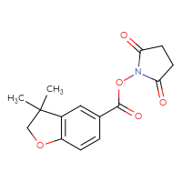 Chemical structure of 2,5-dioxopyrrolidin-1-yl 3,3-dimethyl-2,3-dihydro-1-benzofuran-5-carboxylate - CSSB20270230524