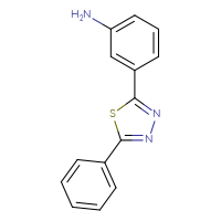 Chemical structure of 3-(5-phenyl-1,3,4-thiadiazol-2-yl)aniline - CSSB00160503783