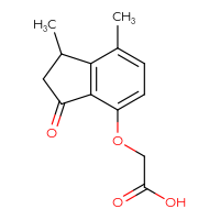 Chemical structure of 2-[(1,7-dimethyl-3-oxo-2,3-dihydro-1H-inden-4-yl)oxy]acetic acid - CSSB00000736401