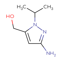 Chemical structure of [3-amino-1-(propan-2-yl)-1H-pyrazol-5-yl]methanol - CSSB00009843532