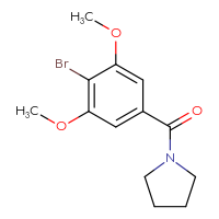 Chemical structure of 1-(4-bromo-3,5-dimethoxybenzoyl)pyrrolidine - CSSB00000396401