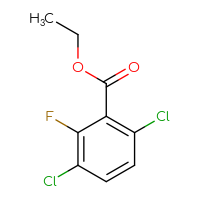 Chemical structure of ethyl 3,6-dichloro-2-fluorobenzoate - CSSB00010189700