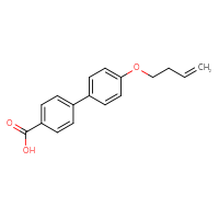 Chemical structure of 4'-(but-3-en-1-yloxy)-[1,1'-biphenyl]-4-carboxylic acid - CSSB21253047509