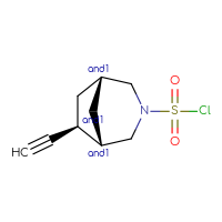 Chemical structure of rac-(1R,5R,6R)-6-ethynyl-3-azabicyclo[3.2.1]octane-3-sulfonyl chloride - CSSB21291563604
