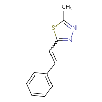 Chemical structure of 2-methyl-5-(2-phenylethenyl)-1,3,4-thiadiazole - CSSB01916108051