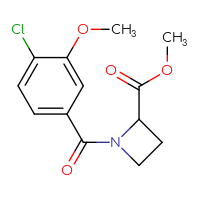 Chemical structure of methyl 1-(4-chloro-3-methoxybenzoyl)azetidine-2-carboxylate - CSSB02018193801