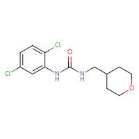 Chemical structure of 3-(2,5-dichlorophenyl)-1-[(oxan-4-yl)methyl]urea - CSSB00080249983
